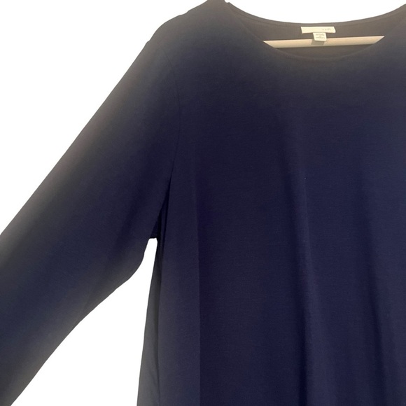 J Jill blue pleated tunic blouse  1x - Picture 3 of 8